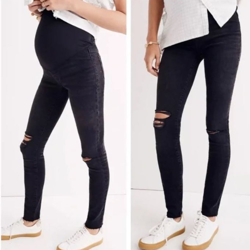 Madewell Maternity Over The Belly Skinny Jeans Black Sea 29